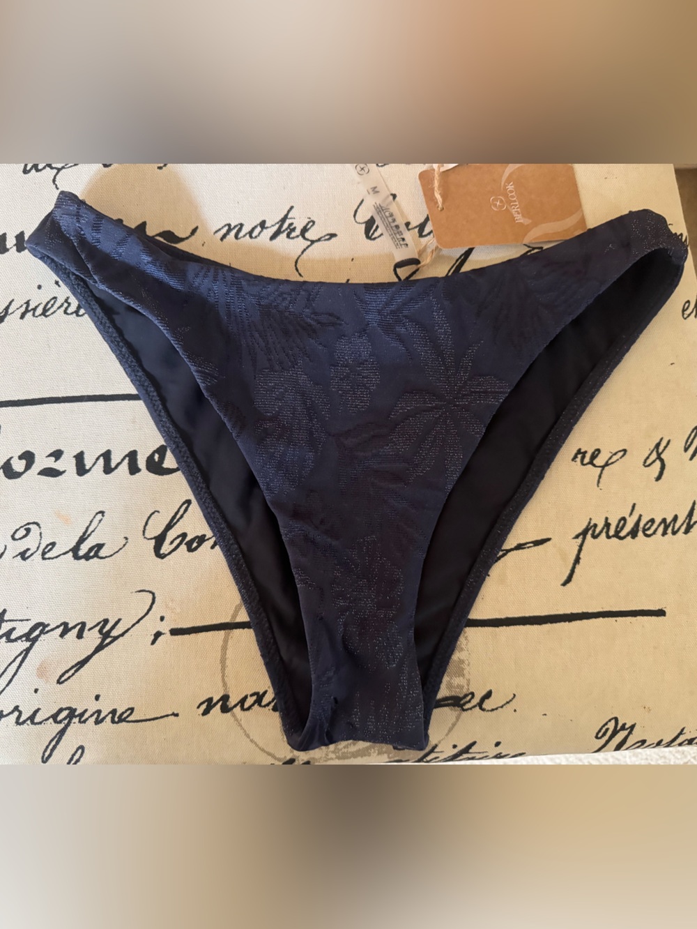 Berlook Bikini Bottom in Sparkly Navy Size Medium New